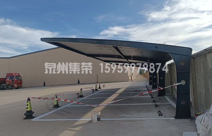 泉州集荣福建厂区单边膜结构停车棚