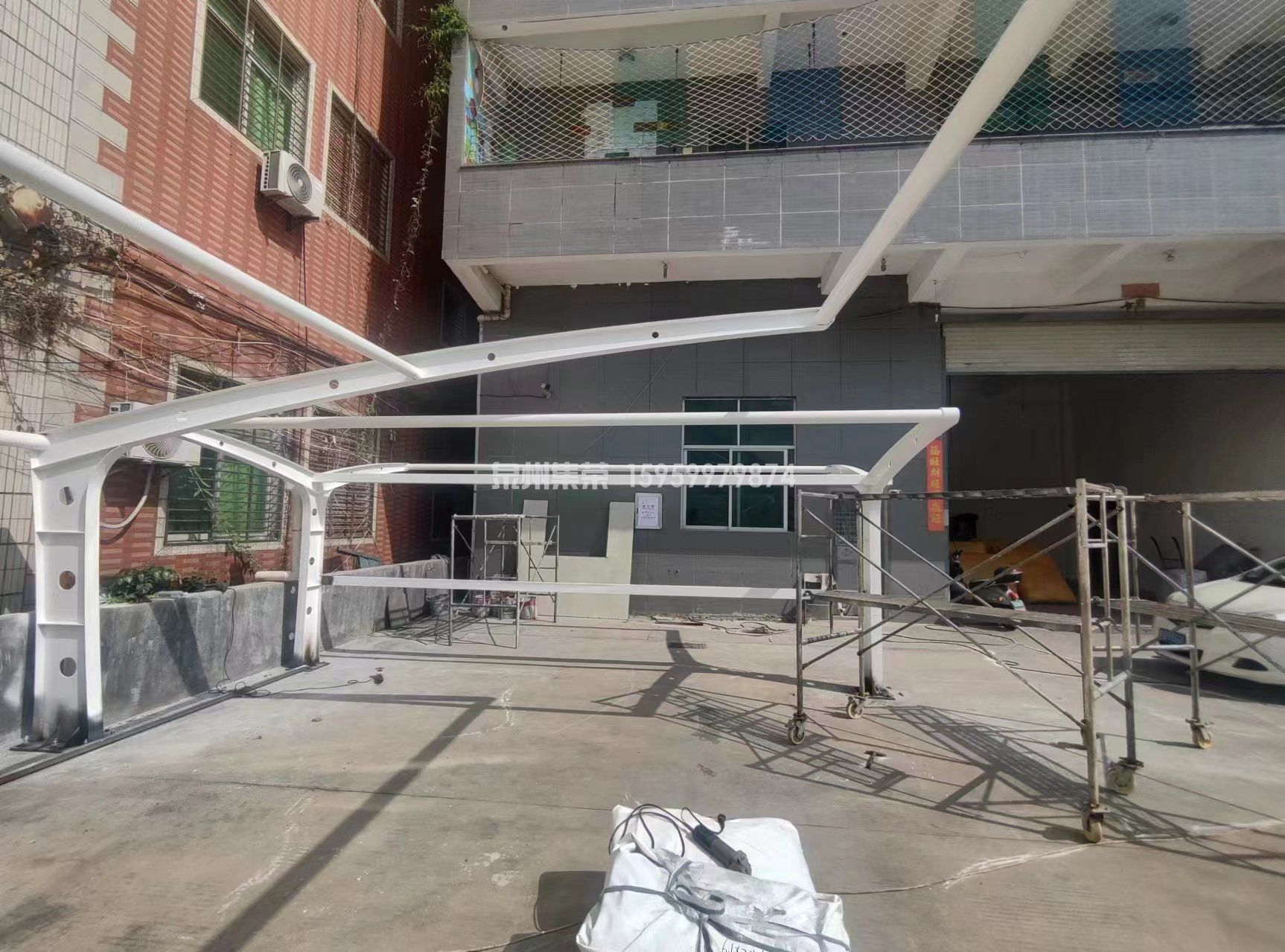 福建-泉州-晋江膜结构停车棚施工图