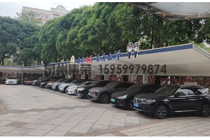 泉州交通运输执法局膜结构停车棚｜277㎡政企遮阳棚完工案例